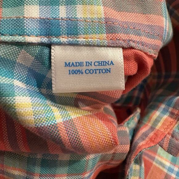 Southern Tide Plaid Long Sleeve Button Down Shirt Mens Size Small (1826) - Picture 5 of 6